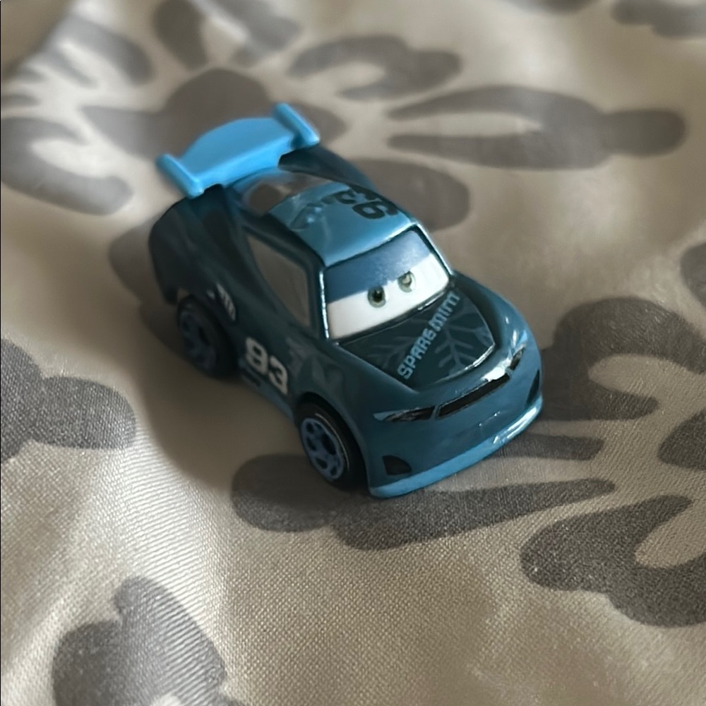 Mattel Blue Die-Cast Race Car Toy